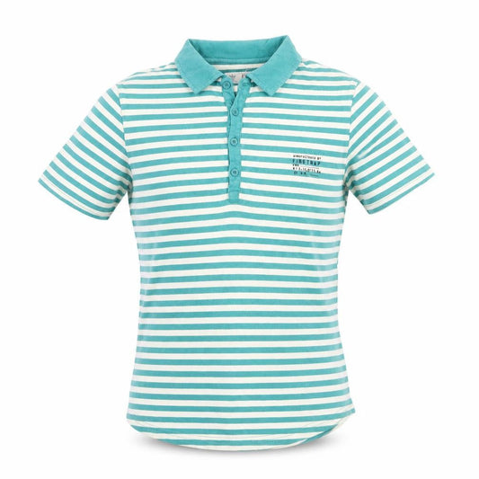 Firetrap Men's Green Striped Cotton Polo Shirt M