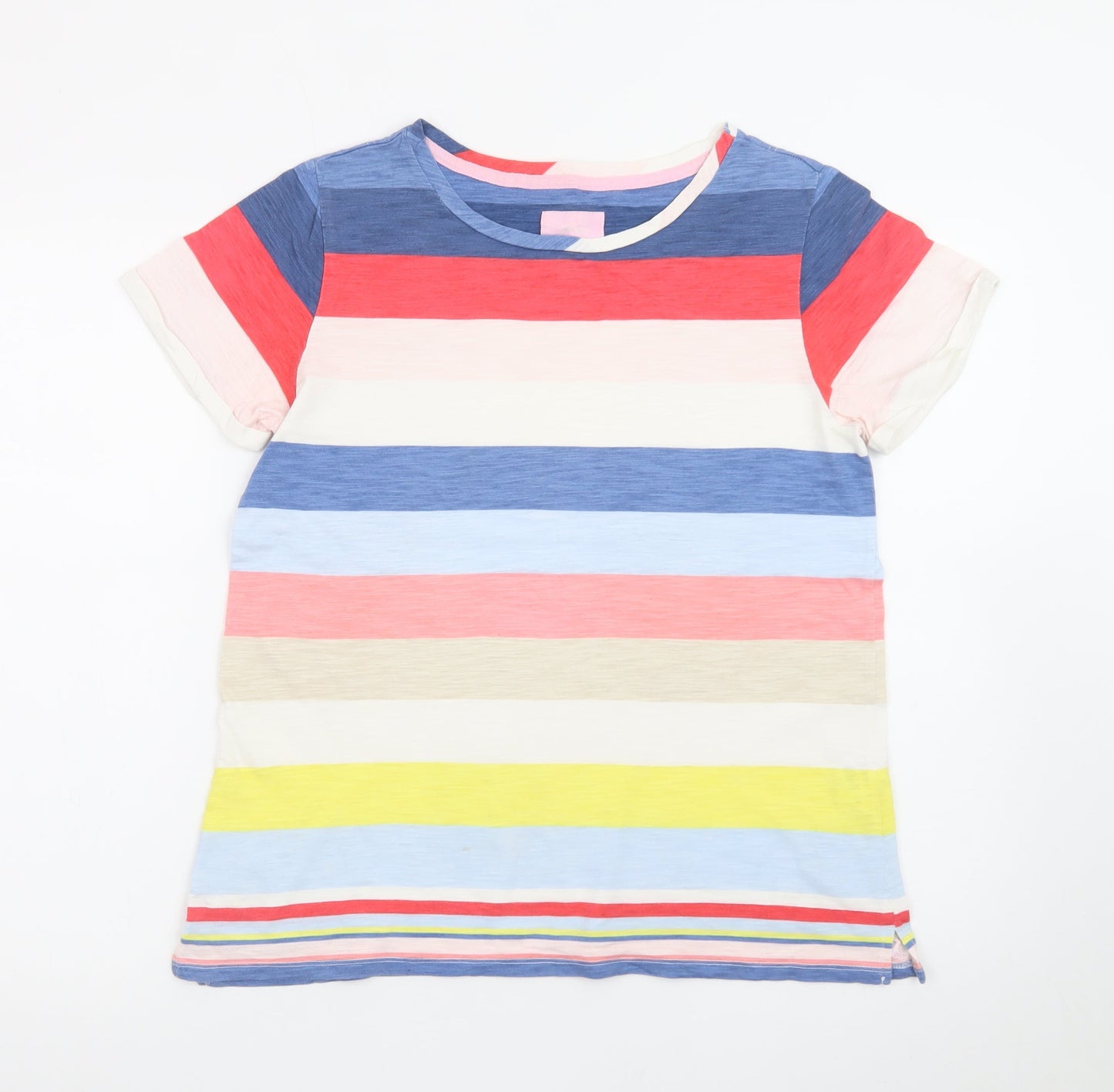 Joules Womens Multicoloured Striped Cotton T-Shirt UK 14