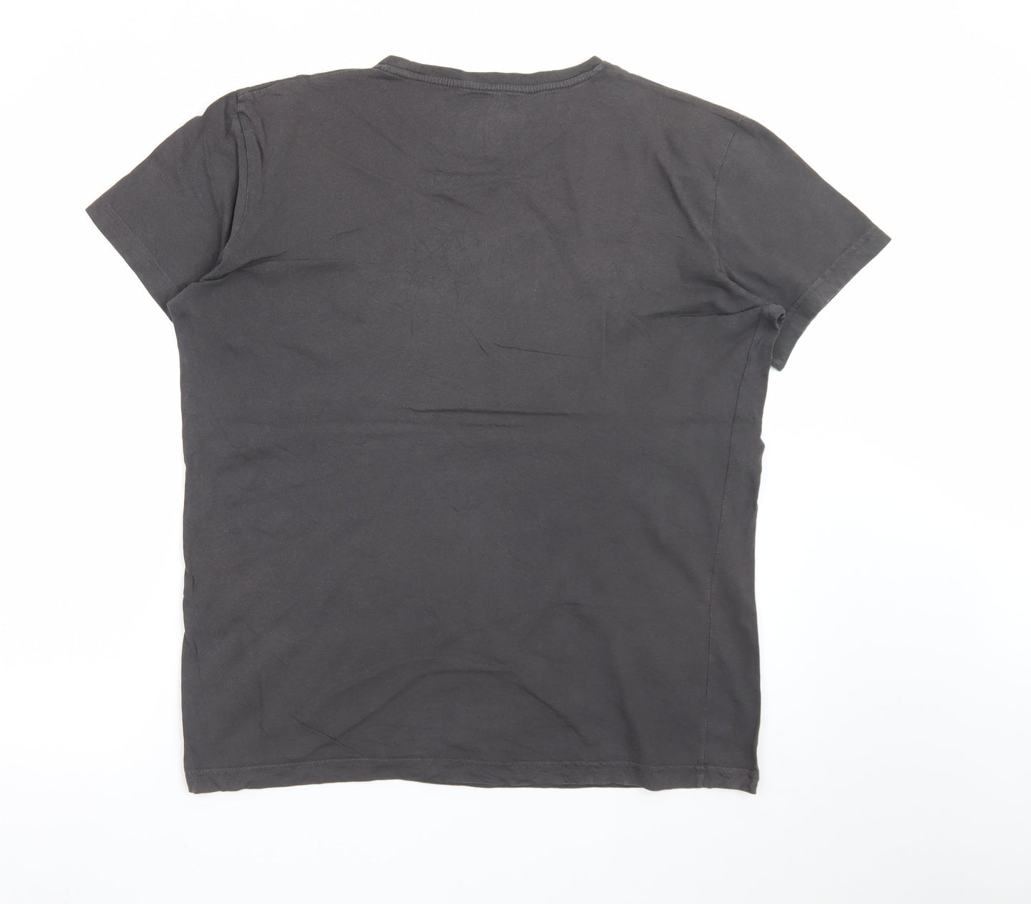 Diesel Men’s Black XL Retro Graphic Short Sleeve Cotton T-Shirt