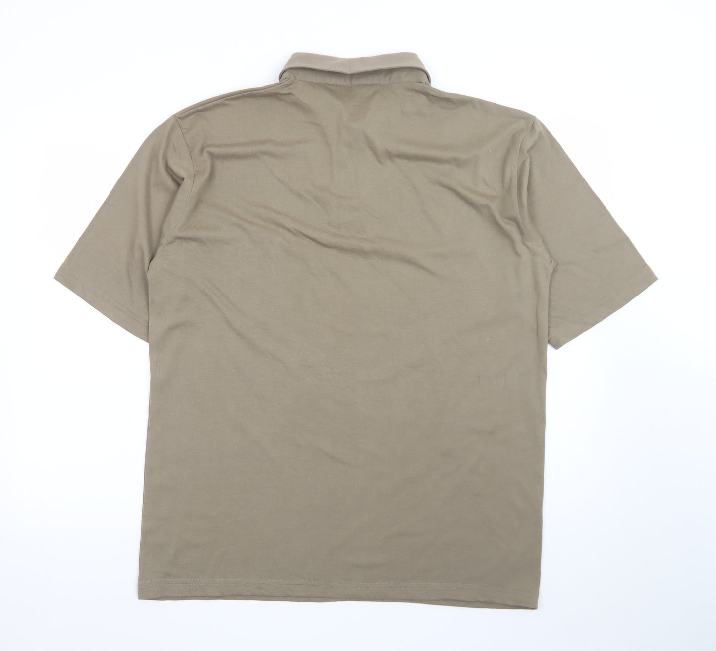 Premier Man Mens Brown M Short Sleeve Collared Polo Shirt