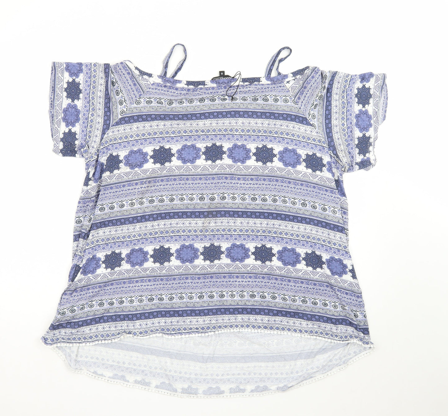 Debenhams Women’s Blue Bohemian Tunic Blouse Size 18 Viscose