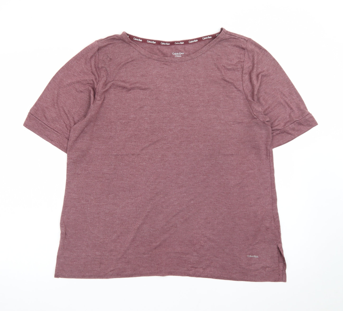 Calvin Klein Men's Burgundy Short Sleeve Sleepwear Top XL