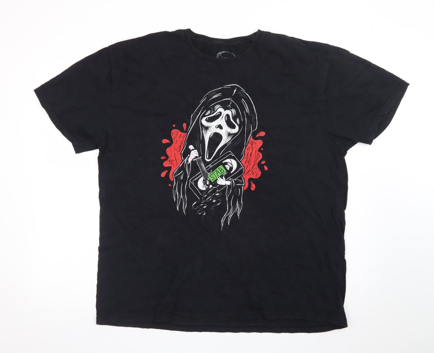 Grimm Designs Men’s Black Horror Graphic T-Shirt XXL