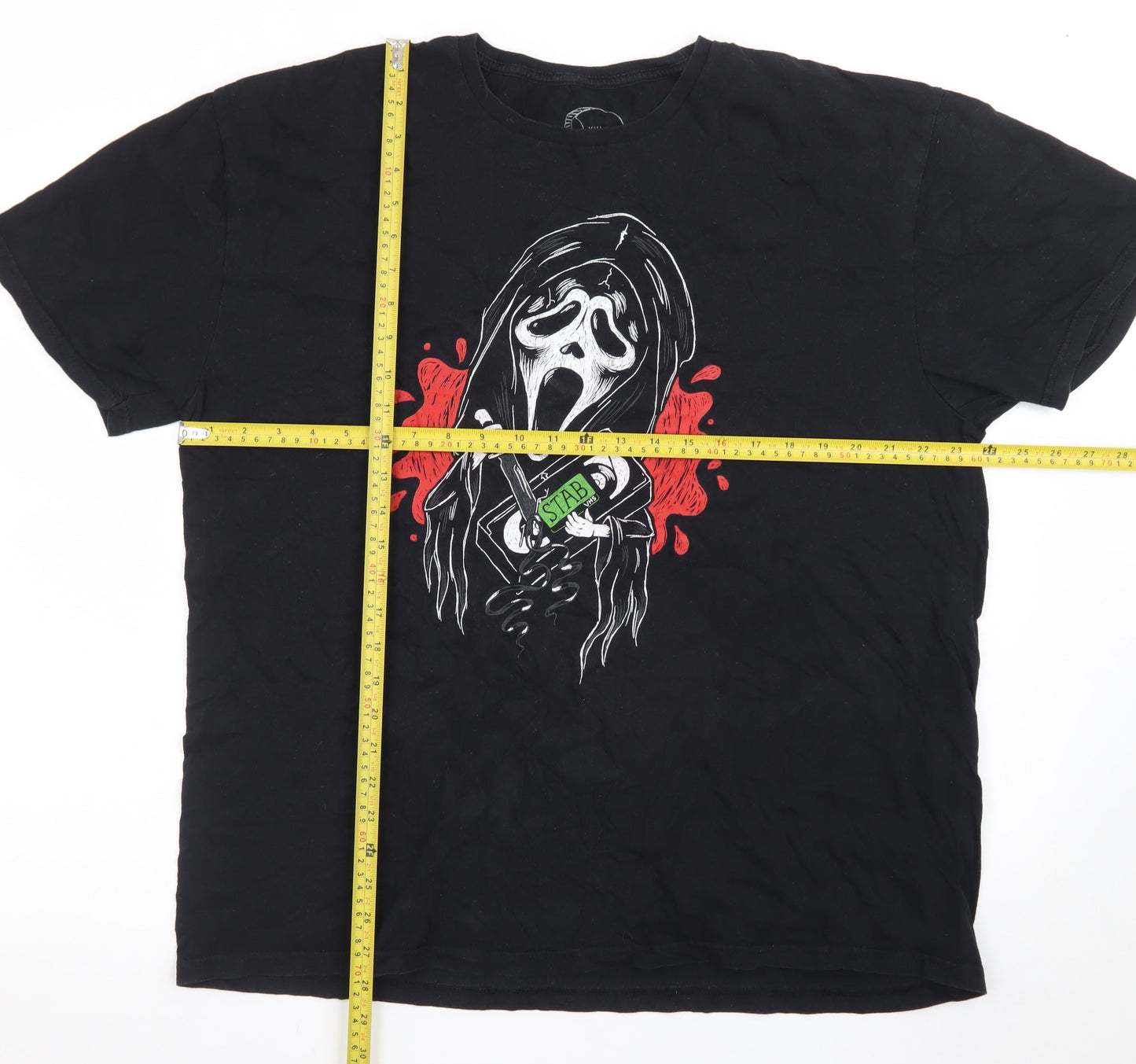 Grimm Designs Men’s Black Horror Graphic T-Shirt XXL