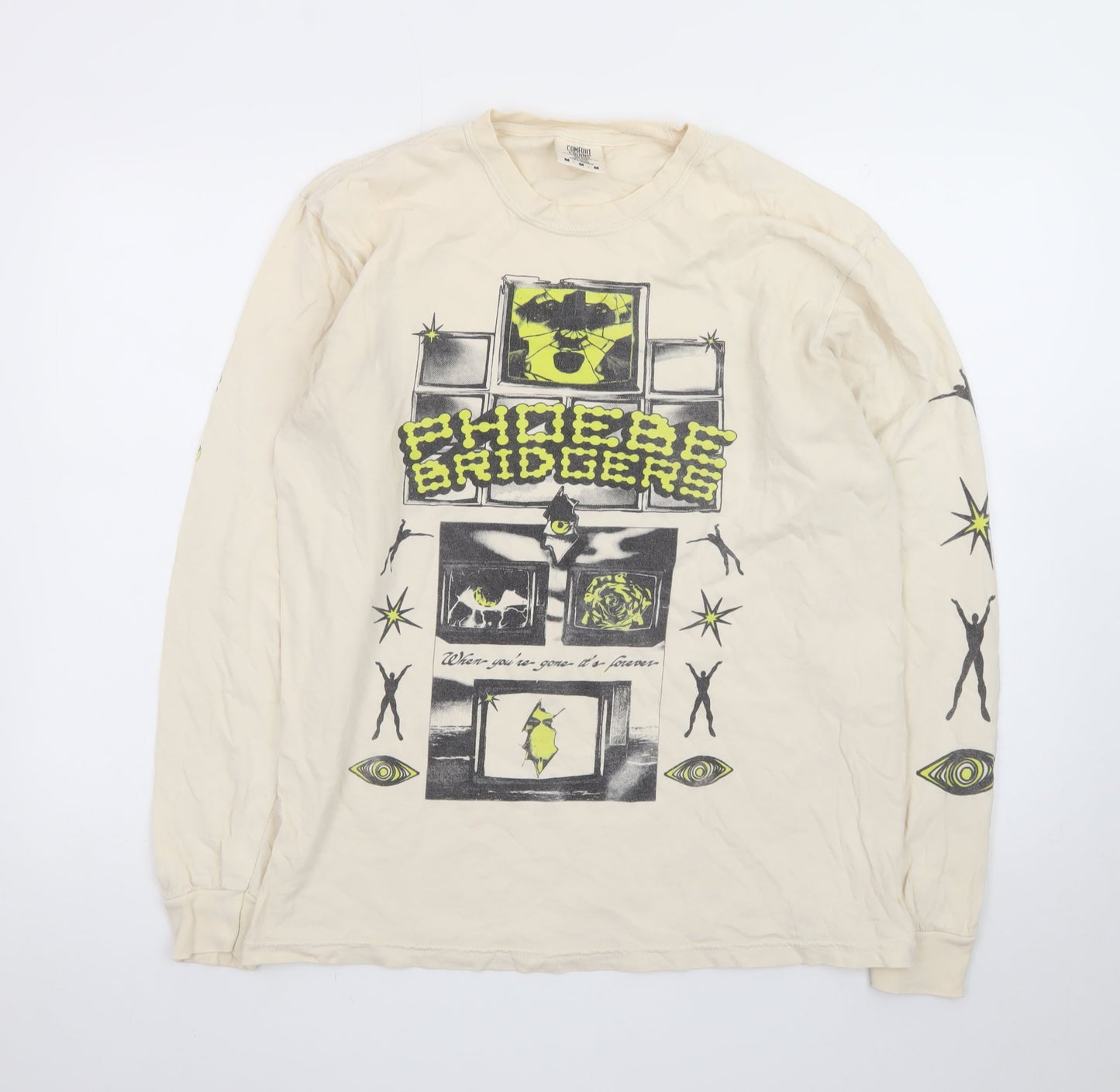 Comfort Colors Men’s Beige Phoebe Bridgers Long Sleeve Graphic T-Shirt M