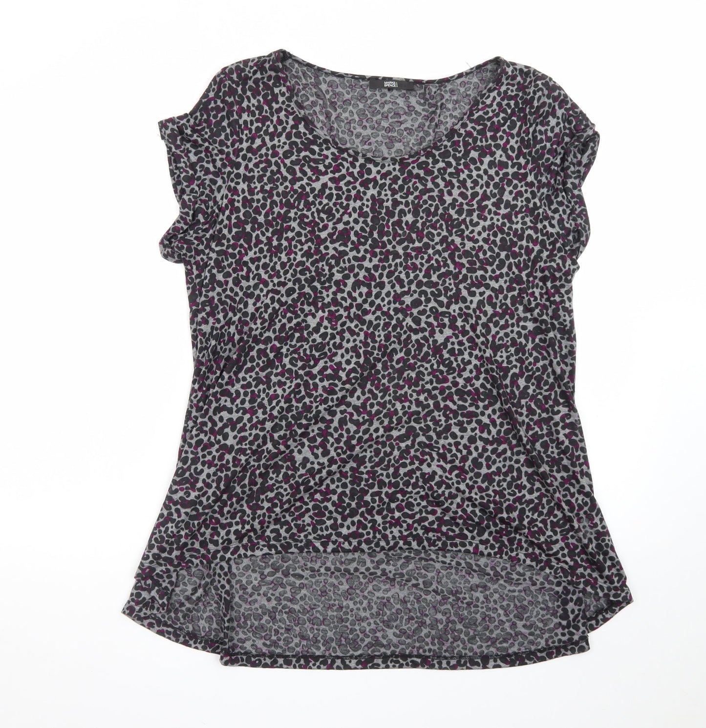 Marks and Spencer Women’s Multicoloured Animal Print Jersey T-Shirt UK 16