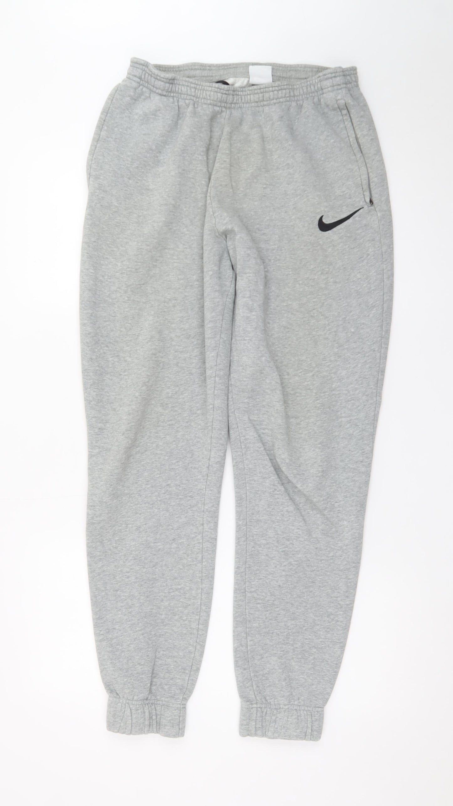 Nike Men's Grey Fleece Sweatpants M Regular Fit Tapered