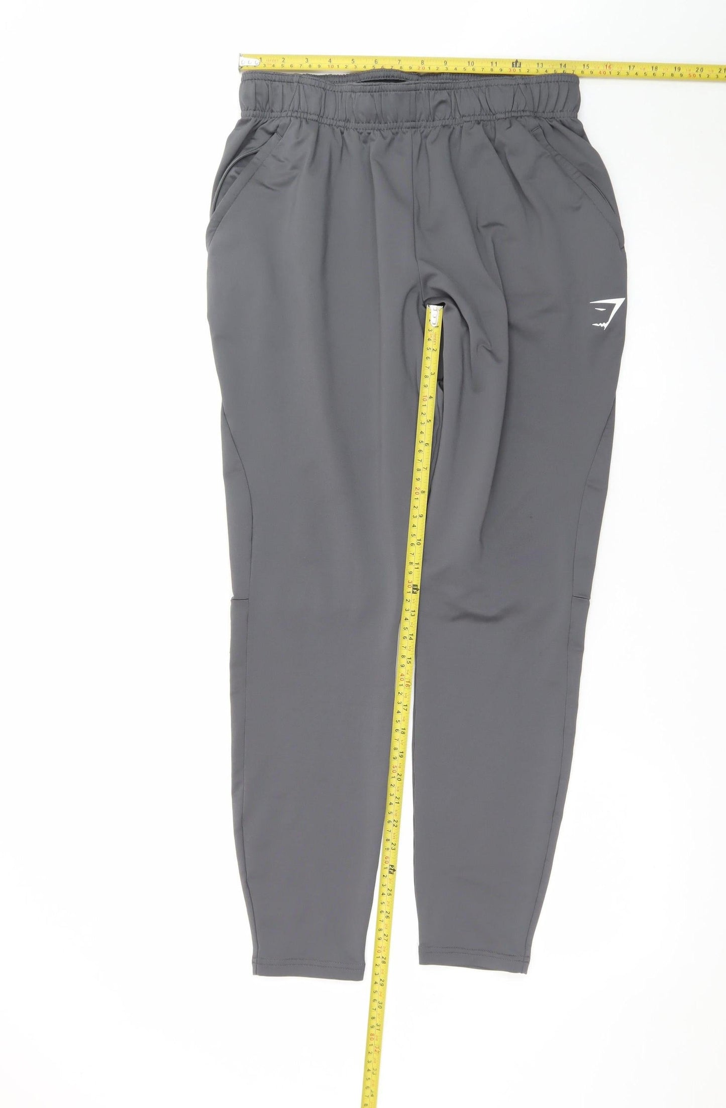 Gymshark Mens Grey Slim Fit Joggers Size M Stretch Tapered Trousers