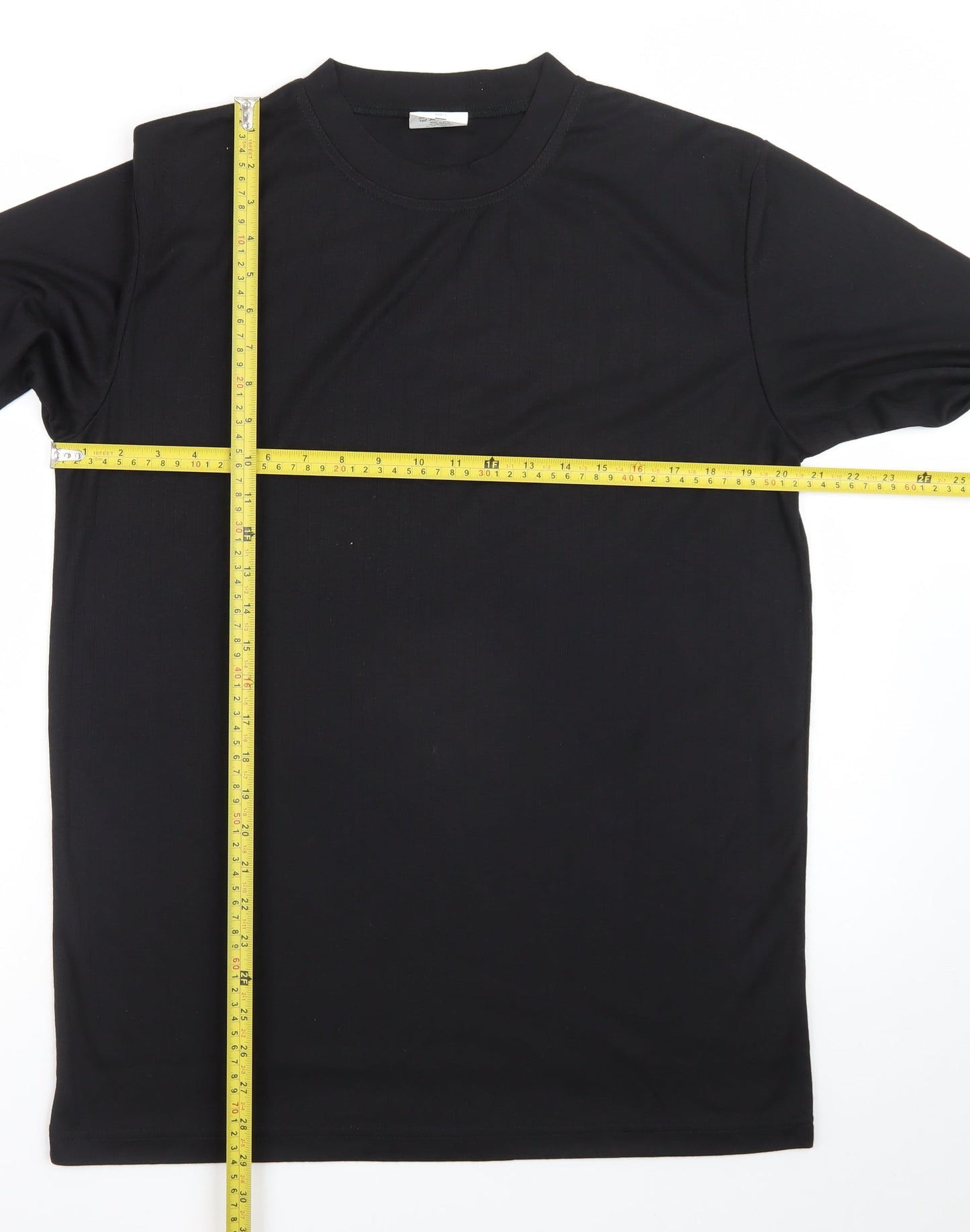 DCC Men's Black Thermal Long Sleeve Crew Neck T-Shirt Size L