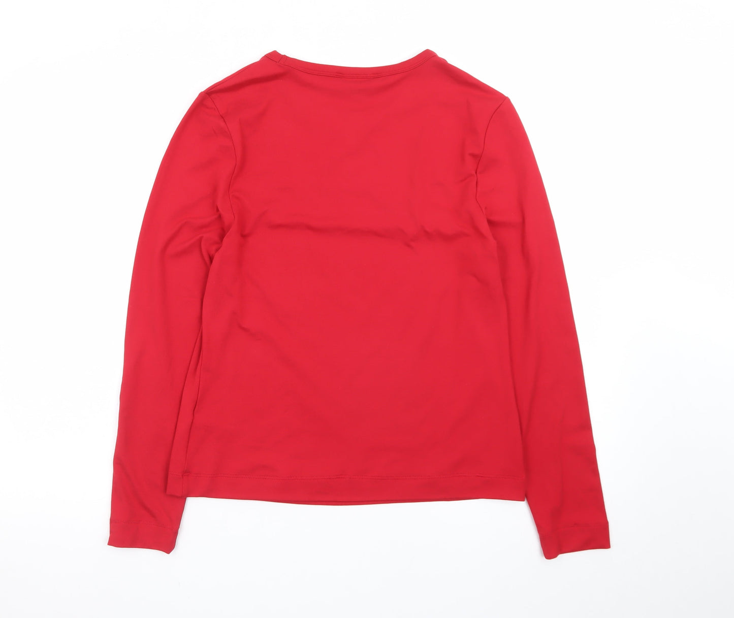 Marks and Spencer Women's Red Long Sleeve Basic Jersey T-Shirt Size 14