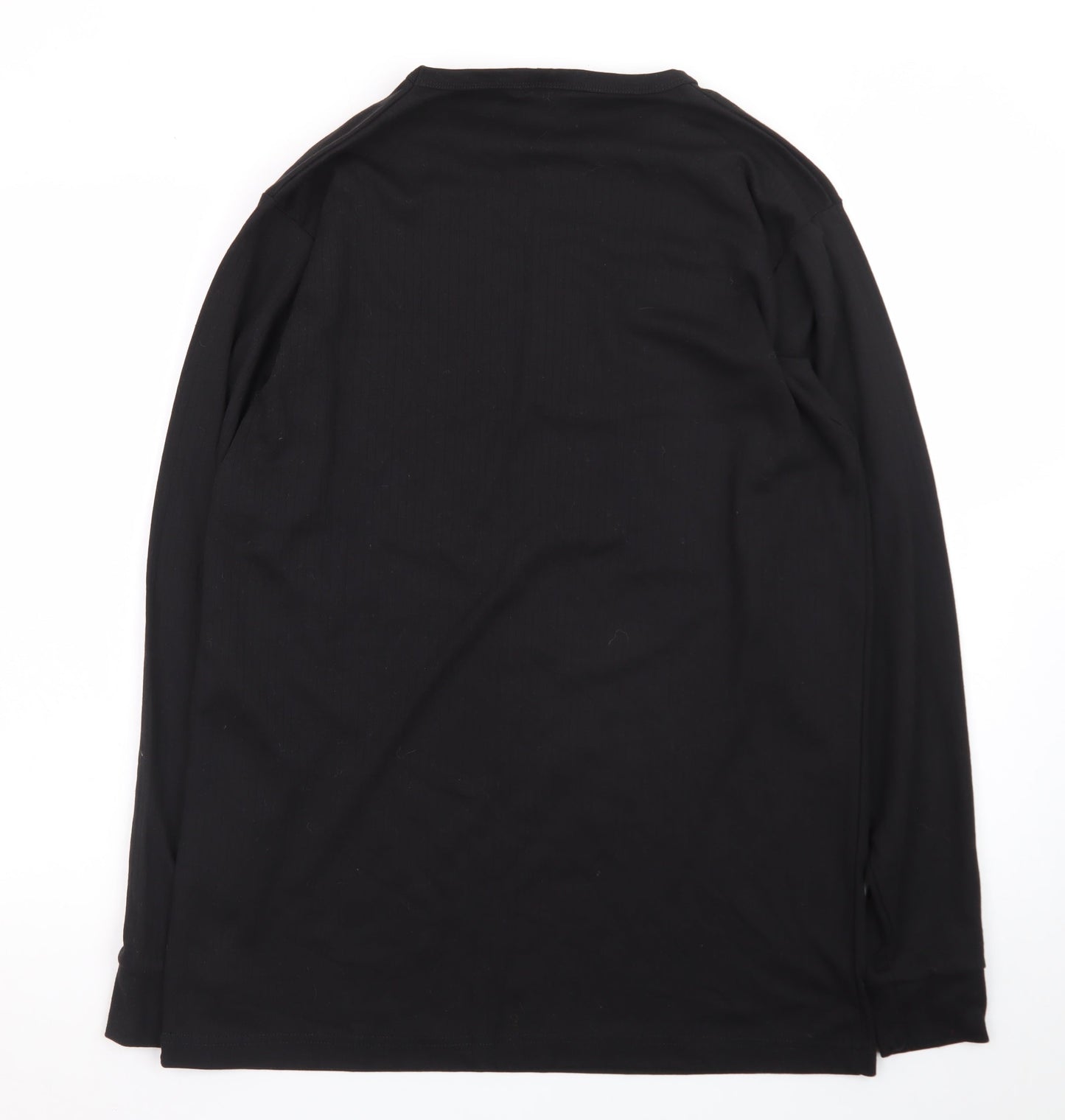 Portwest Men's Black Long Sleeve Crew Neck T-Shirt XL Regular Fit