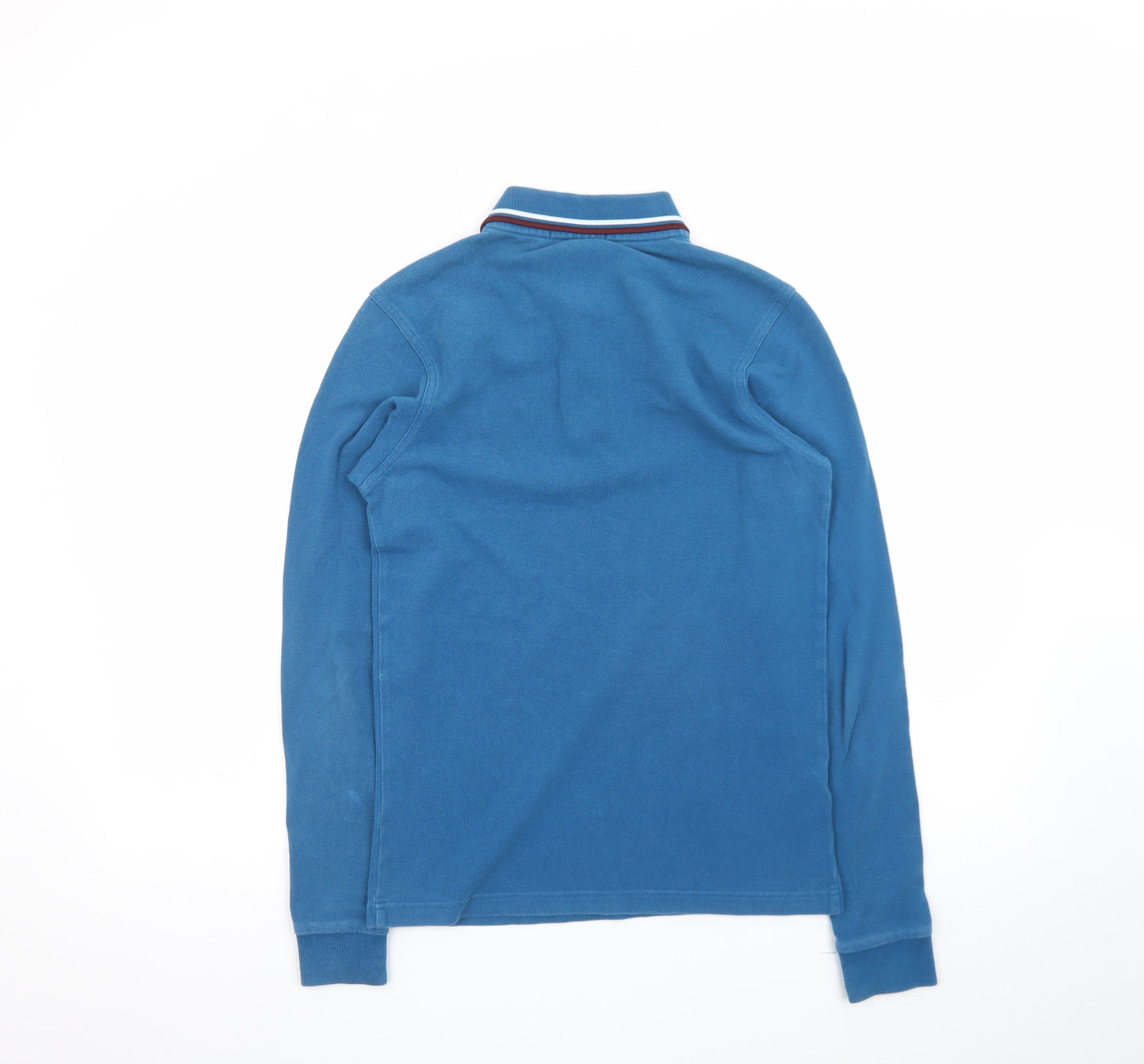 Fred Perry Men's Blue Long Sleeve Slim Fit Polo Shirt XS