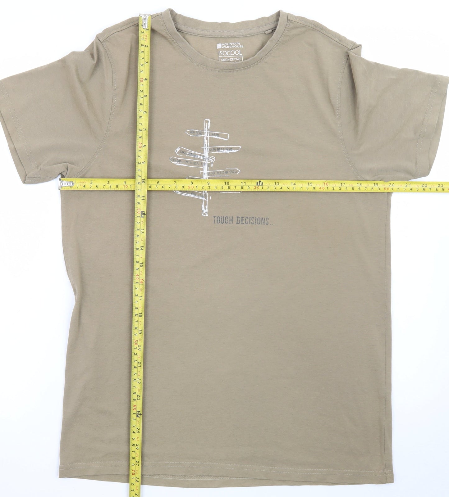 Mountain Warehouse Men's Beige ISOCool Quick Dry T-Shirt M