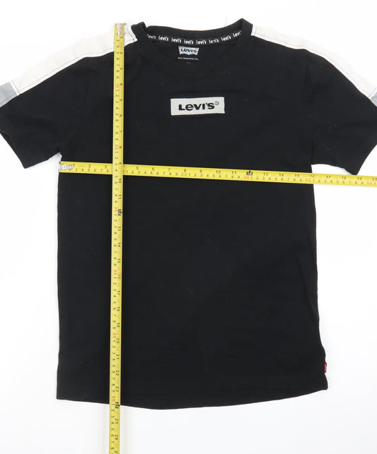Levi's Teens Black 14 Plus Crew Neck Short Sleeve Cotton T-Shirt