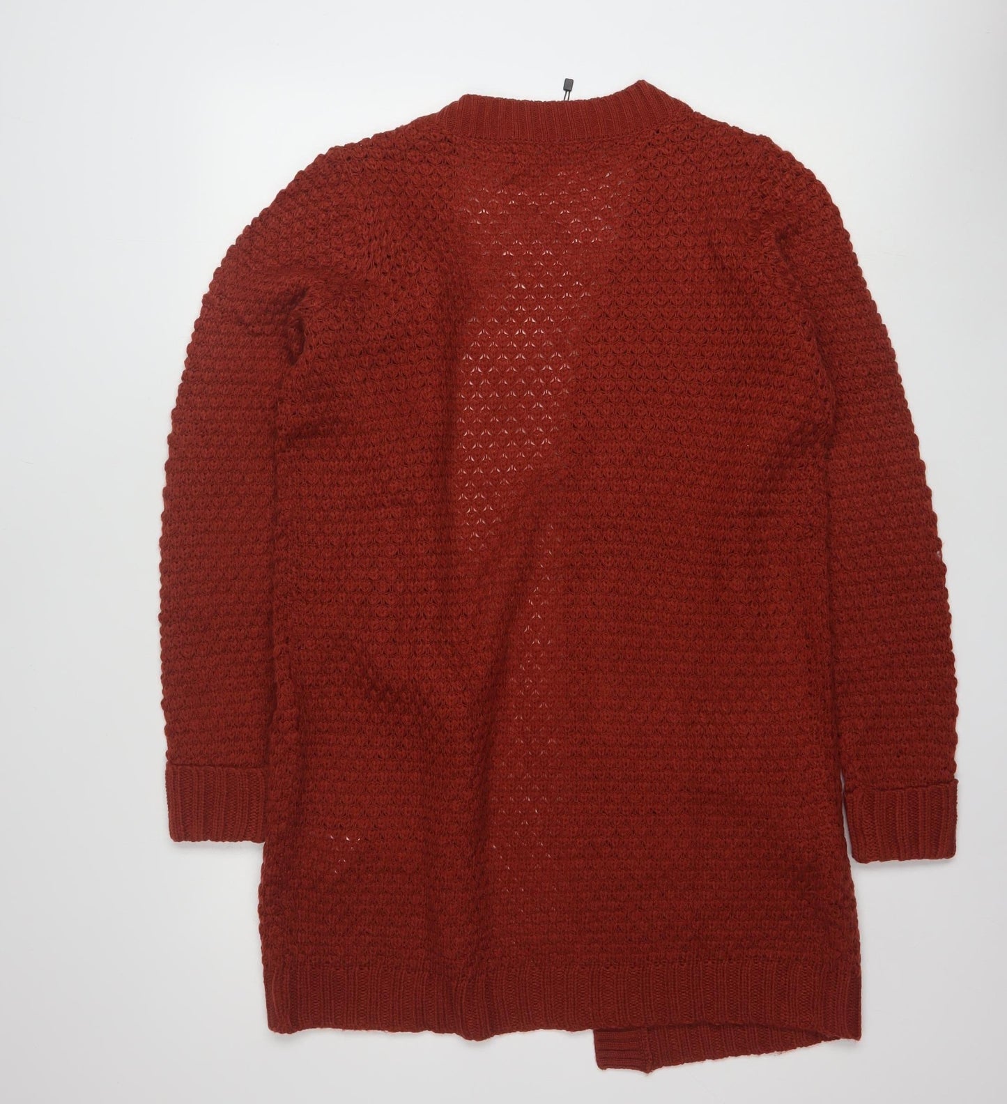Vero Moda Women’s Red Knit Open Front Cardigan Size M Long Sleeve