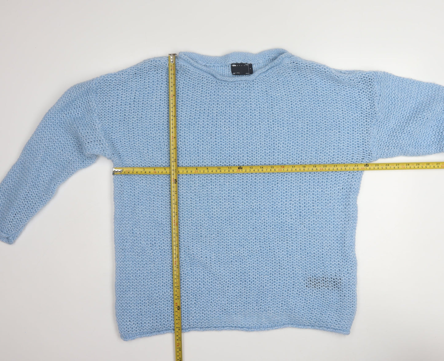 ASOS Women Blue Chunky Knit Pullover Jumper Size M