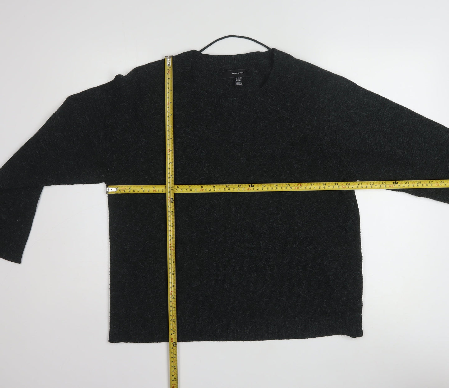 Vero Moda Women’s Black Knit Crew Neck Pullover Jumper Size L