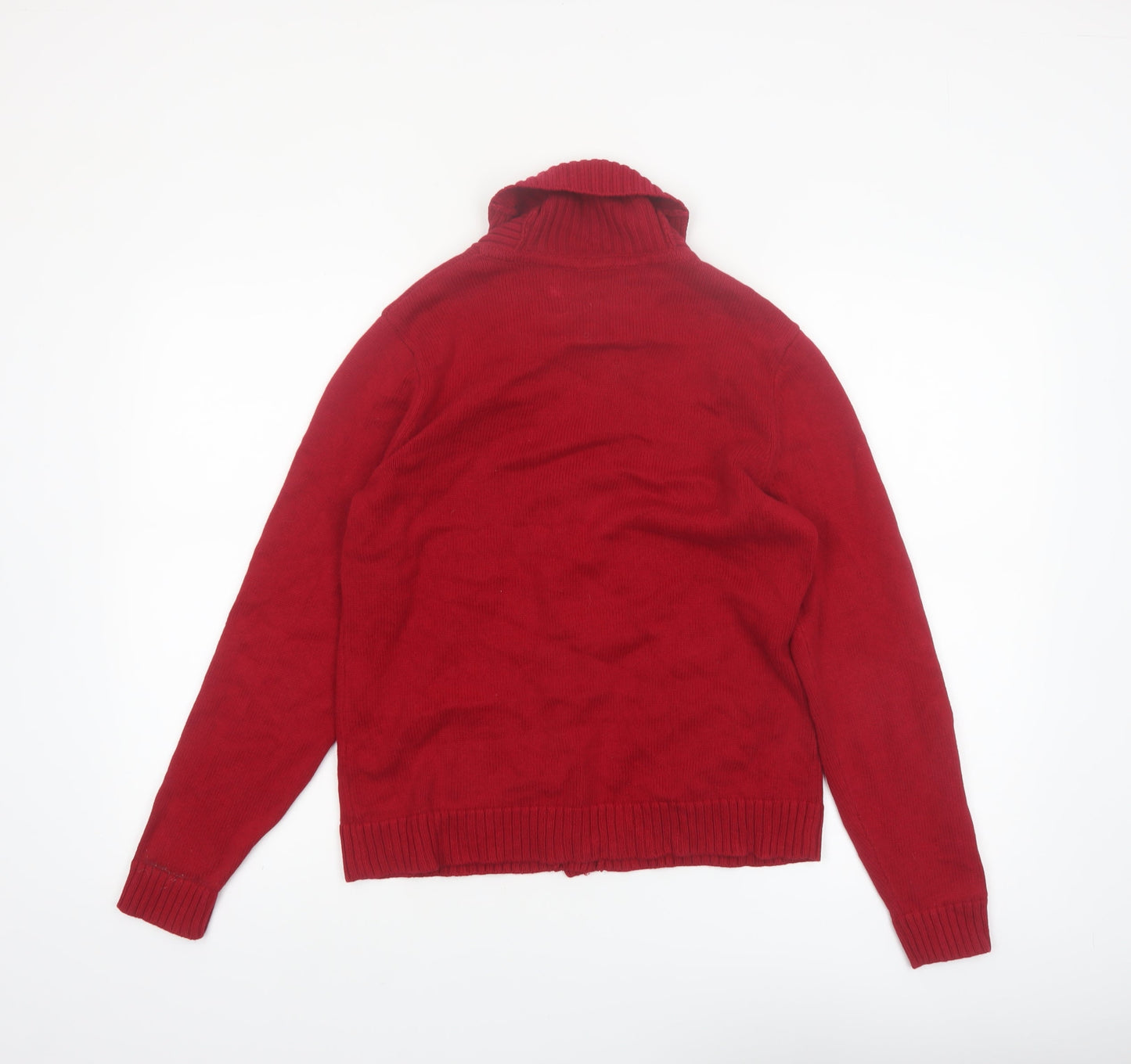 Lauren Ralph Lauren Petite Red Cotton Button Cardigan Women P/L