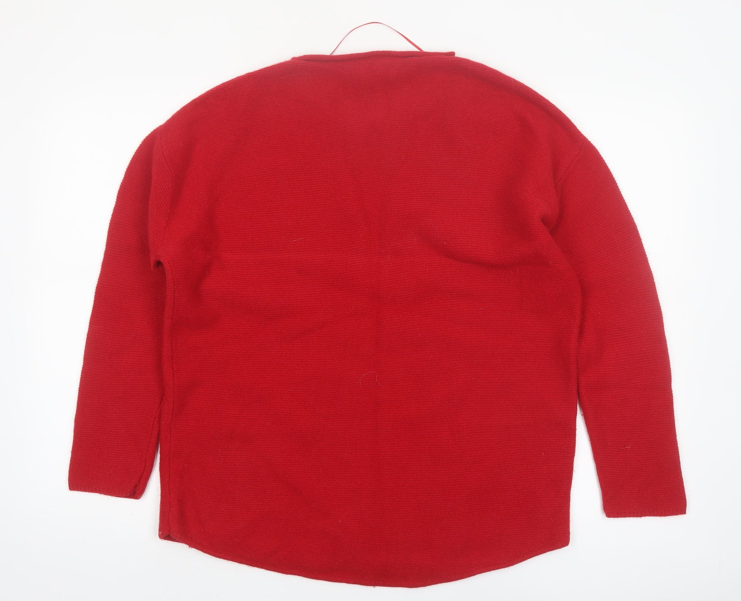 Seasalt Cornwall Women’s Red Wool Blend Crew Neck Jumper UK 18