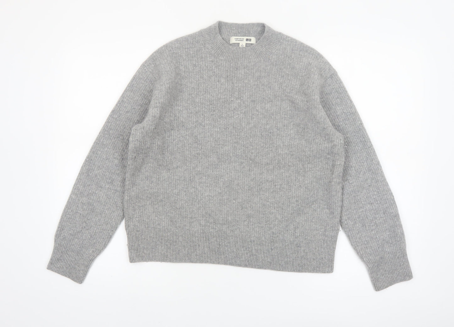 Uniqlo Women’s Grey Wool Crew Neck Pullover Jumper L