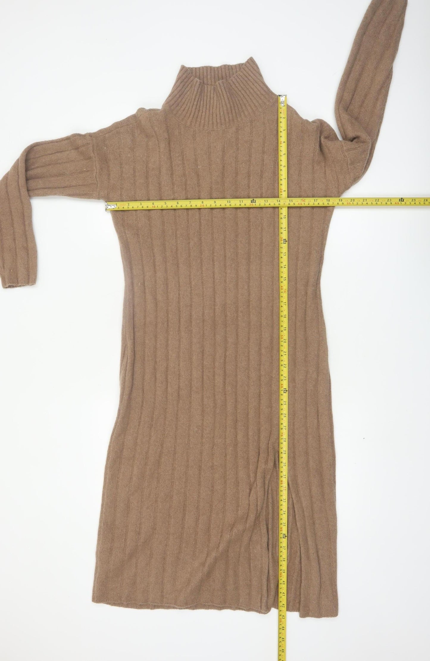 Abercrombie & Fitch Women Brown Roll Neck Knit Sweater Dress M