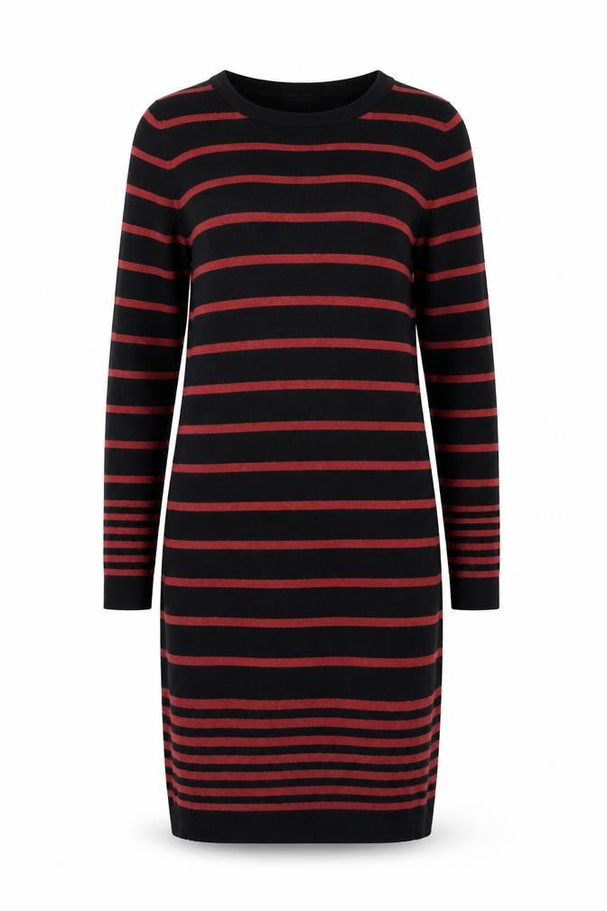 Marks & Spencer Women Black Striped Jumper Dress Size 10