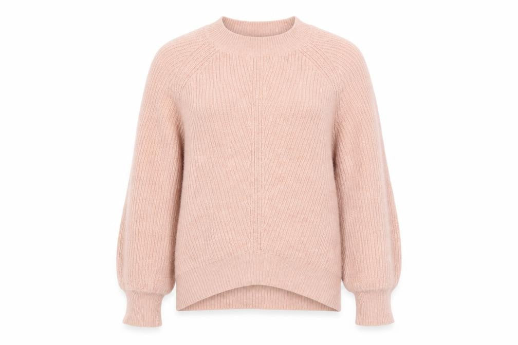Marks & Spencer Womens Pink Alpaca Blend Crew Neck Jumper Size Small