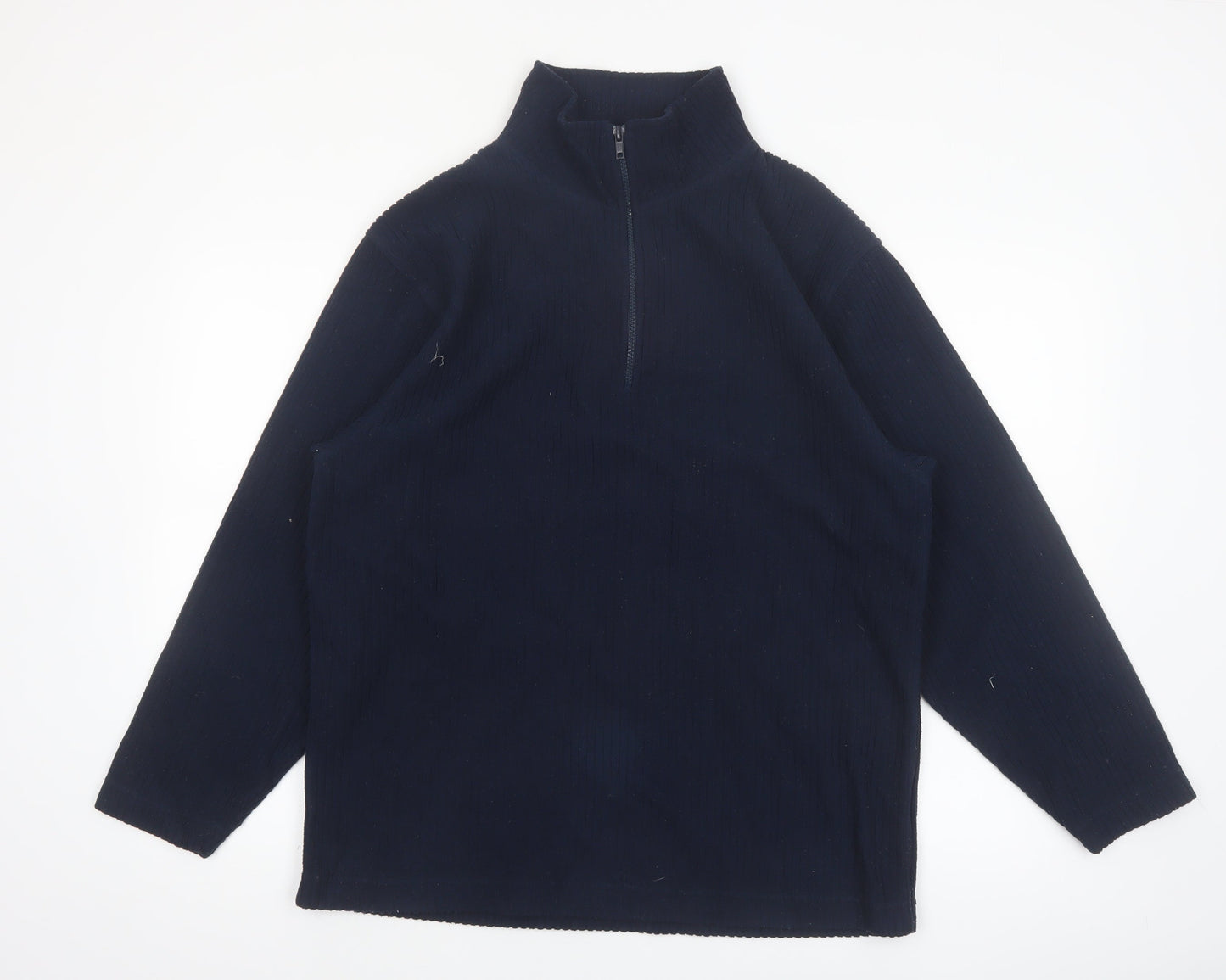 Oak Valley Men's Blue Half Zip Fleece Jumper Size M