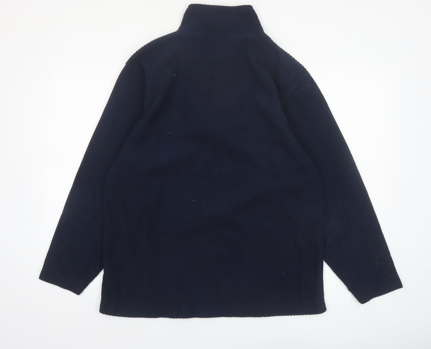 Oak Valley Men's Blue Half Zip Fleece Jumper Size M