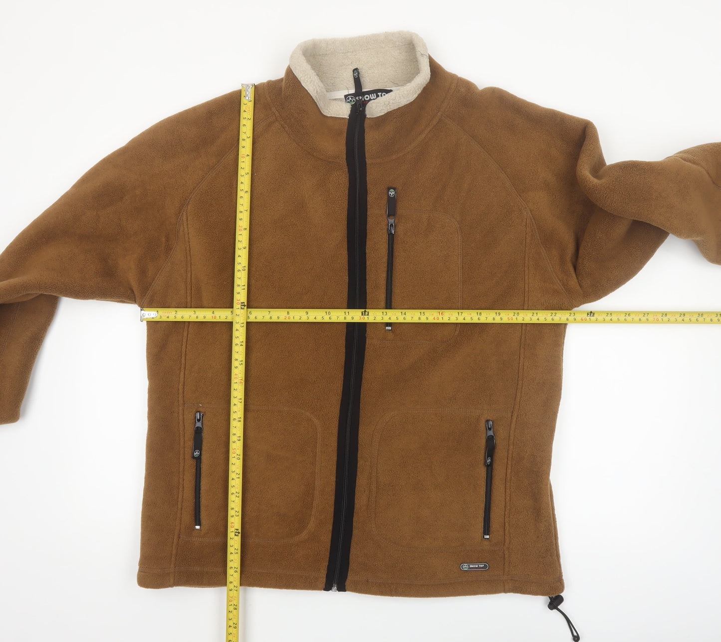 Snow Top Men's Brown Fleece Full Zip Jacket Size M Outdoor Casual