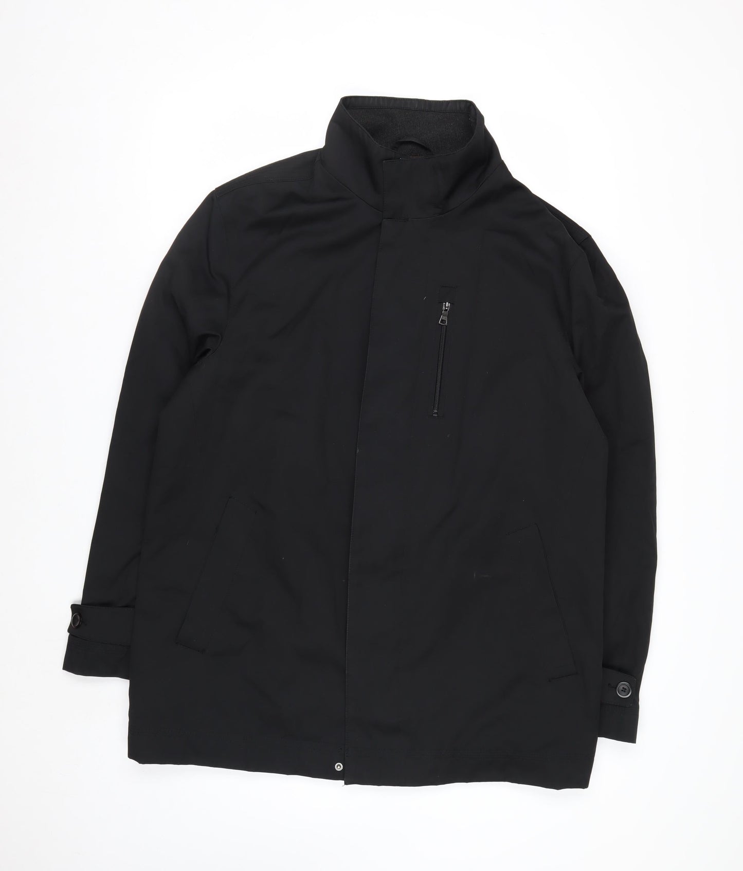 Marks and Spencer Men's Black Waterproof Mid-Length Coat Size M
