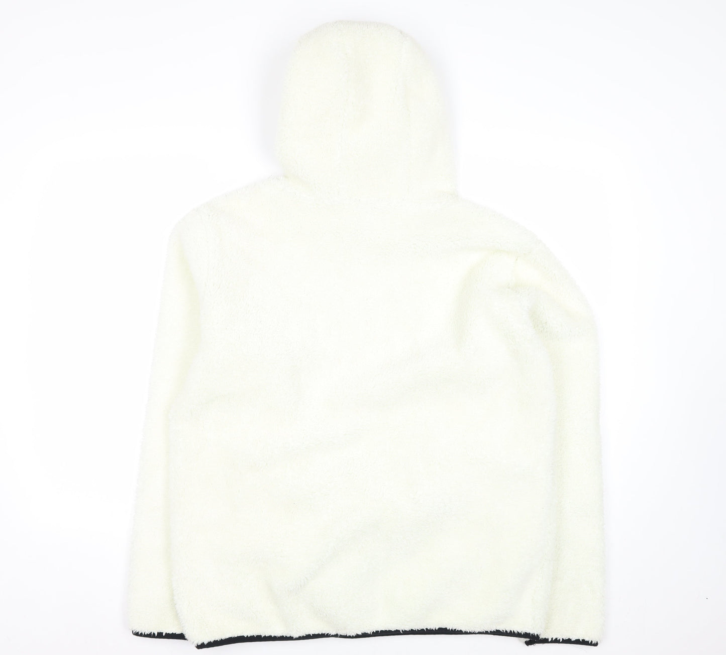 Champion Women’s Ivory Hooded Pullover Sweatshirt Size L Fleece Lined