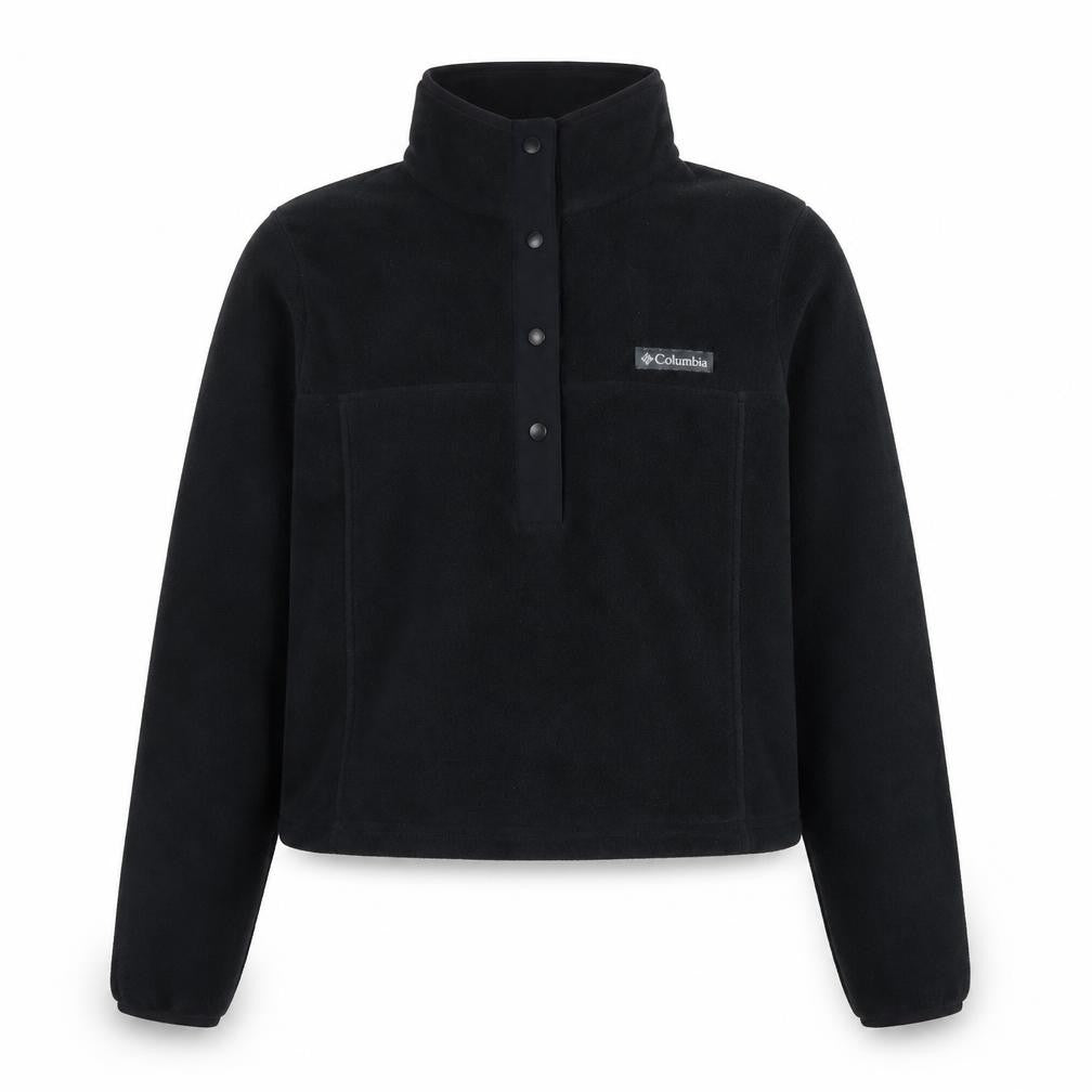 Columbia Women XS Black 1/4 Snap Fleece Pullover Sweatshirt