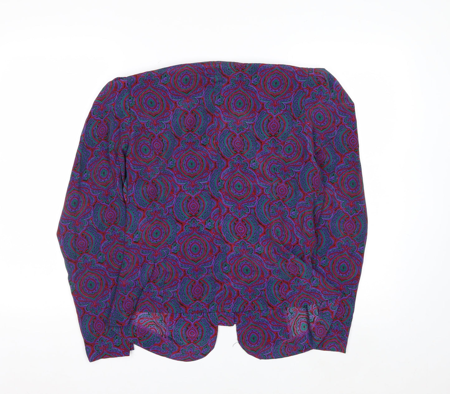 Lady Carol Women's Multicoloured Paisley Long Sleeve Blouse Size 10