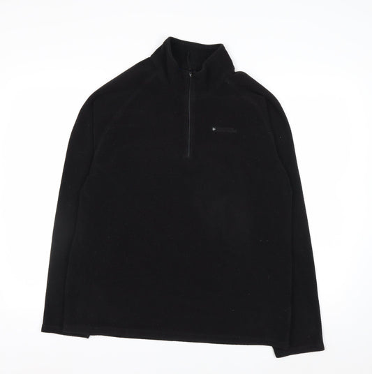 Mountain Warehouse Mens Black Fleece Pullover Sweatshirt L