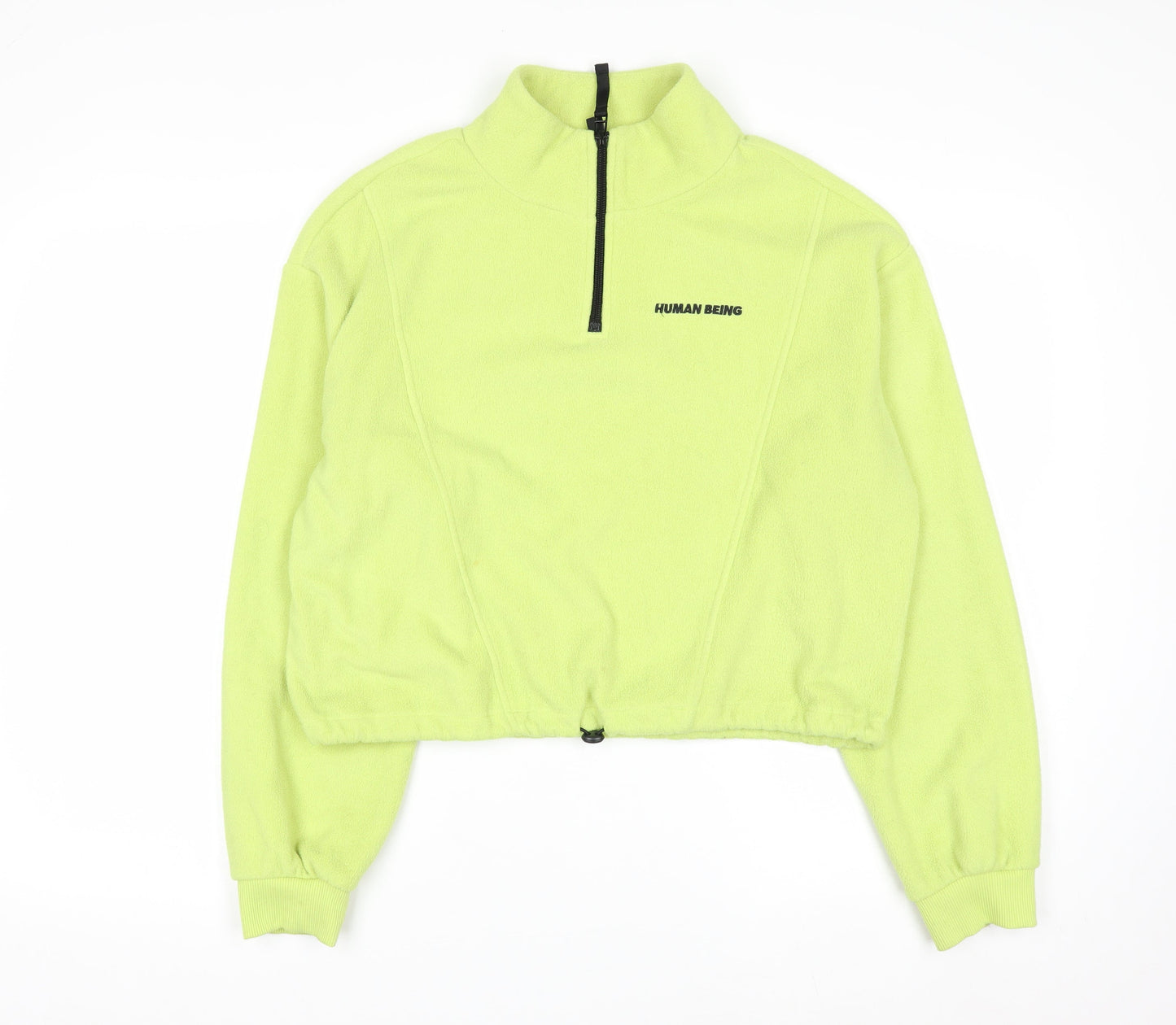 H&M Divided Women’s Green 1/2 Zip Fleece Pullover Sweatshirt S