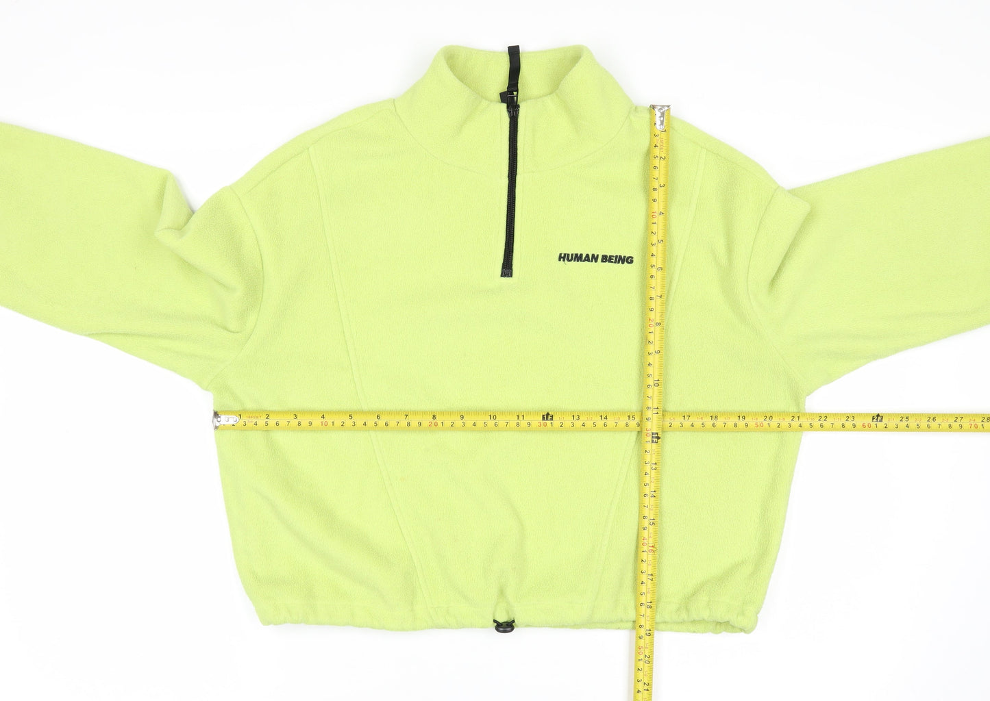 H&M Divided Women’s Green 1/2 Zip Fleece Pullover Sweatshirt S