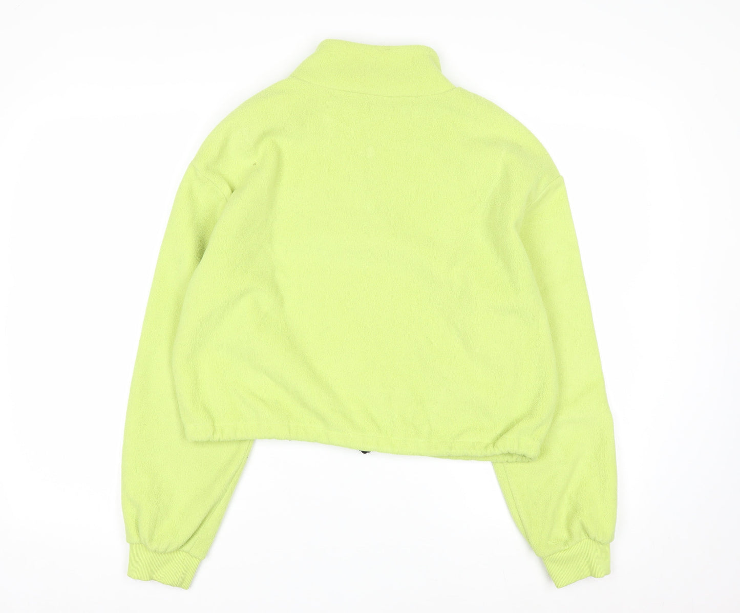 H&M Divided Women’s Green 1/2 Zip Fleece Pullover Sweatshirt S