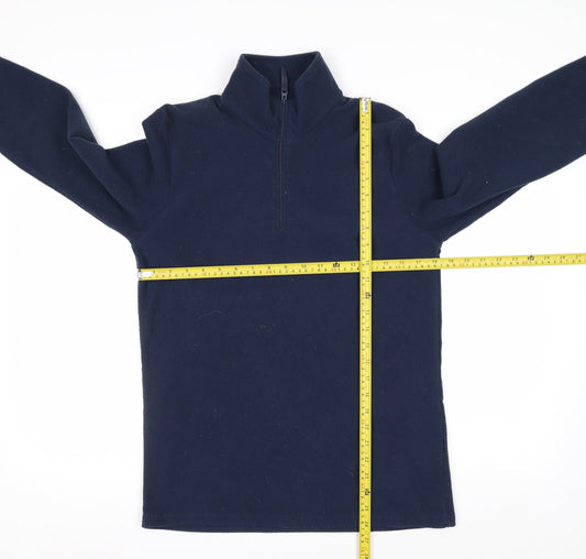 Mountain Warehouse Men’s Blue 1/4 Zip Fleece Pullover Sweatshirt M