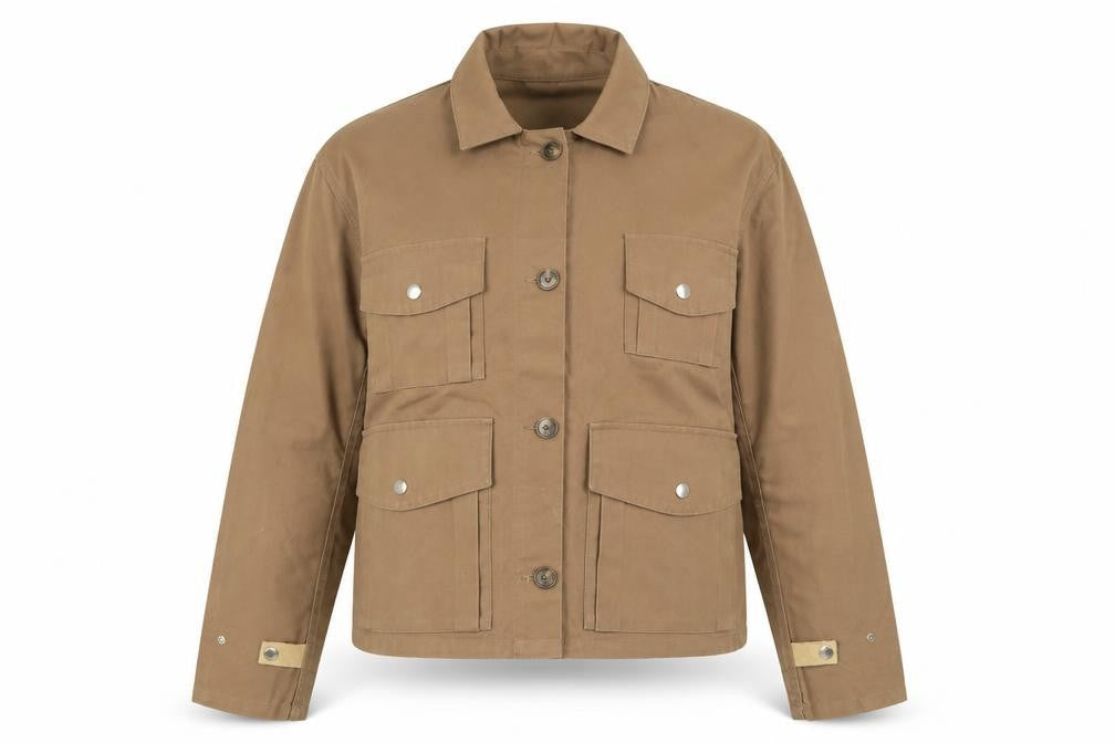 Polo Sport Ralph Lauren Women Brown Cotton Utility Jacket M