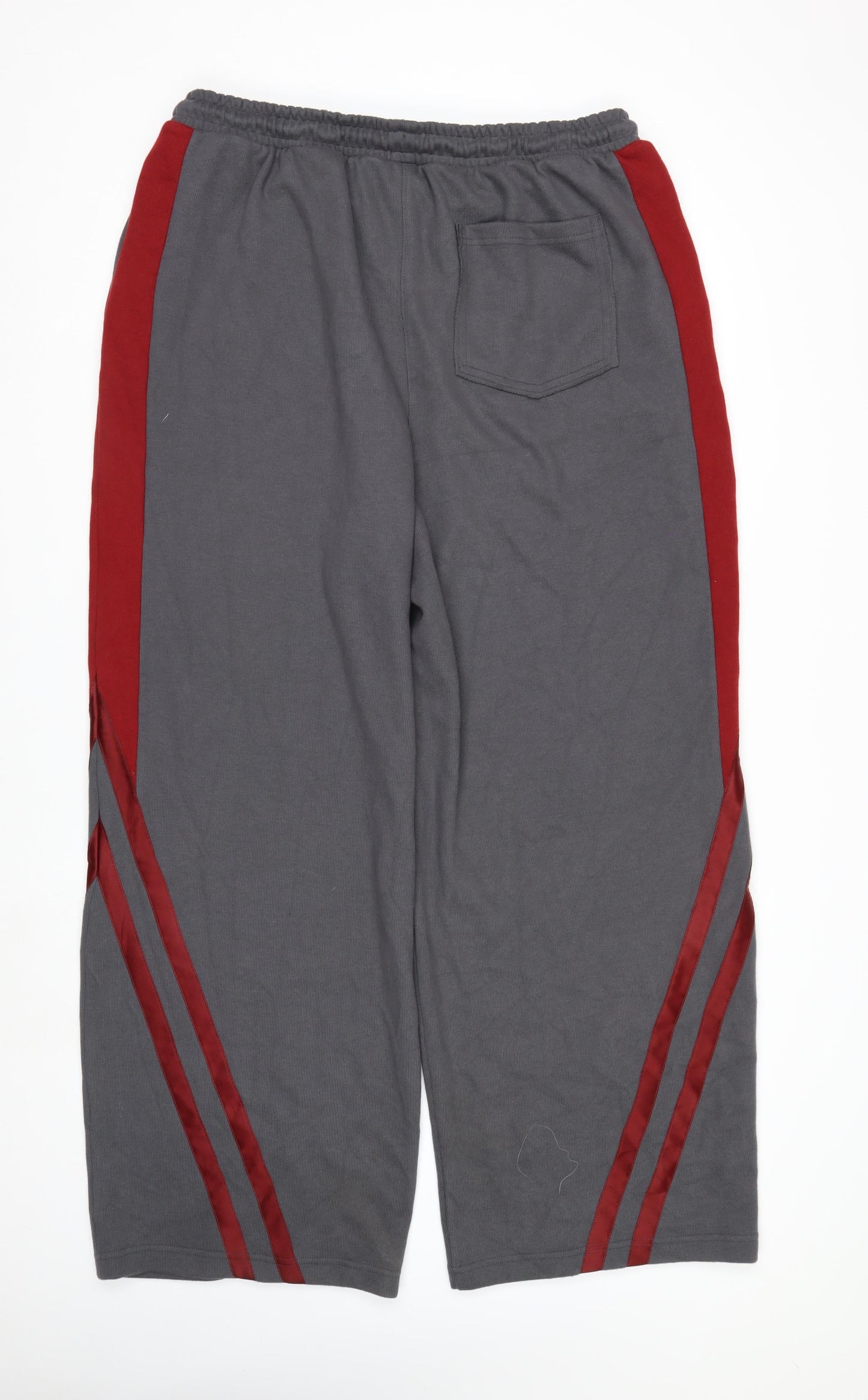 Gymshark Men’s Grey 2XL Sweatpants with Red Stripe Panels