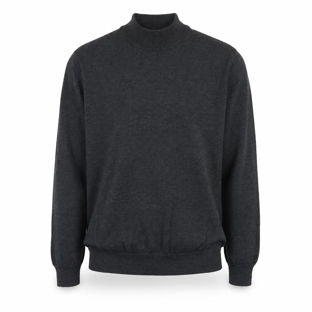 Technique Pour Homme Men's Grey Wool Mock Neck Jumper L