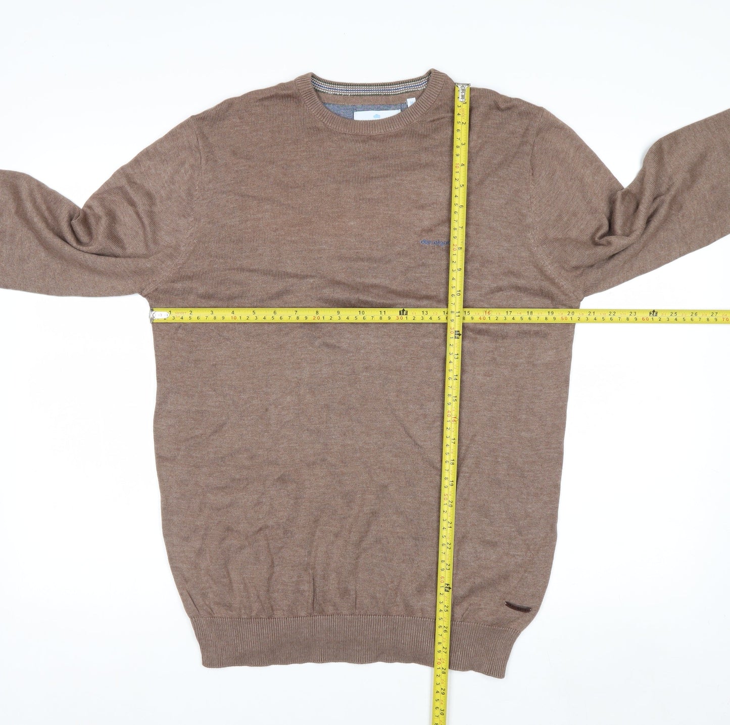 don algodon Men's Brown M Crew Neck Pullover Jumper