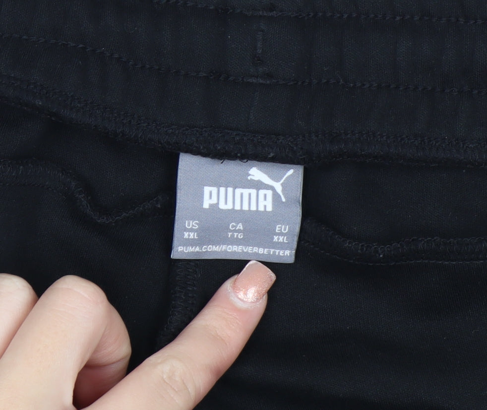 Puma Men's Black 2XL Jogger Trousers with Logo Detail