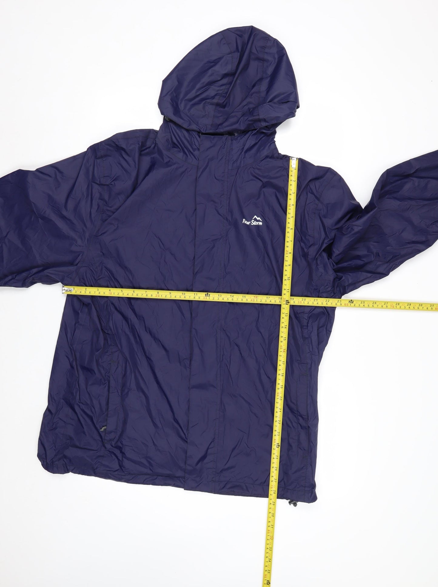 Peter Storm Men’s Blue XL Waterproof Hooded Rain Jacket