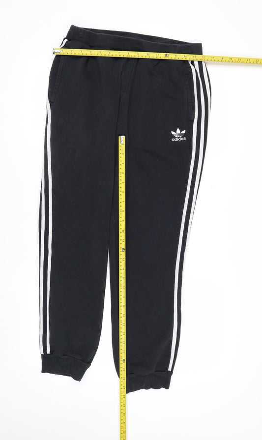 Adidas Men's Black Jogger Trousers M Casual Fleece Track Pants