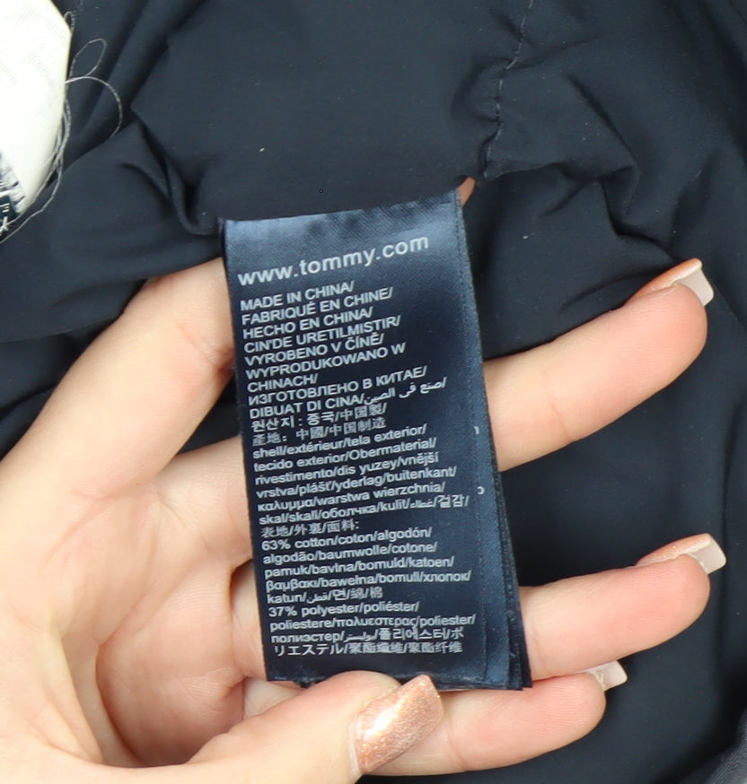 Tommy Hilfiger Men's Blue Hooded Parka Coat Size S