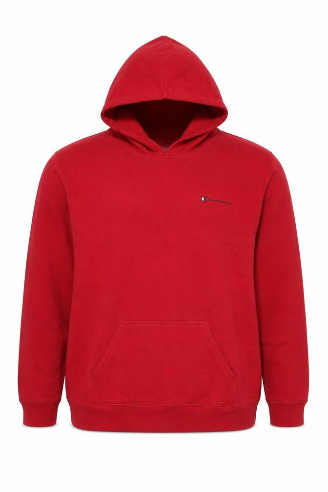 Champion Womens Red Pullover Hoodie 1XL Cotton Blend Athletic Style