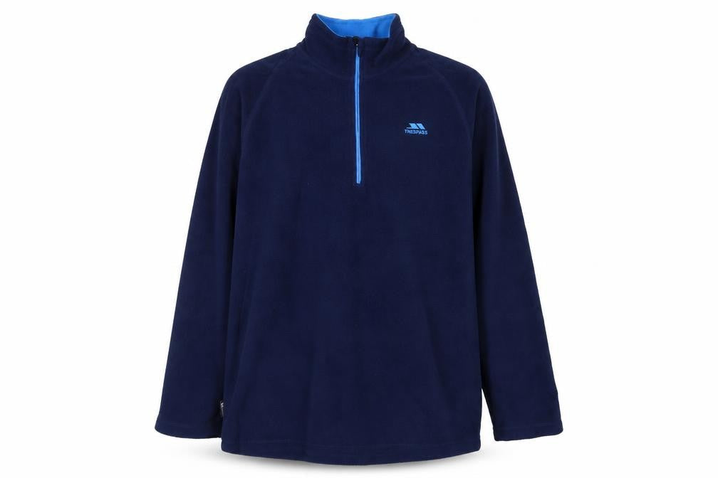 Trespass Men's Blue XL Fleece Pullover 1/4 Zip Sweatshirt