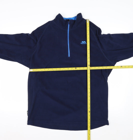 Trespass Men's Blue XL Fleece Pullover 1/4 Zip Sweatshirt
